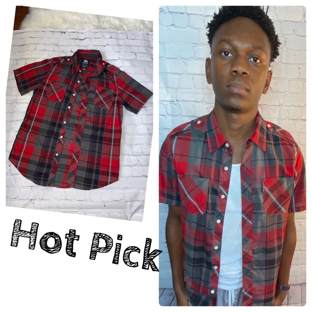 ❤️🖤Ecko unltd boys plaid short sleeve shirt ❤️🖤
